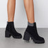 DAMEN-STIEFELETTEN MIT PLATEAU BLOCKABSATZ I PERFEKT FÜR HERBST WINTER